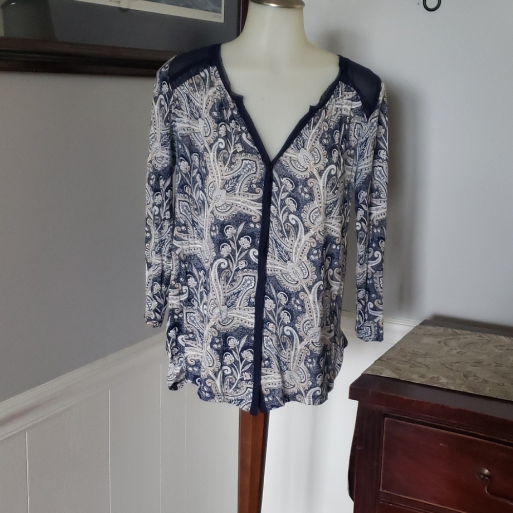 Lucky Brand paisley top.